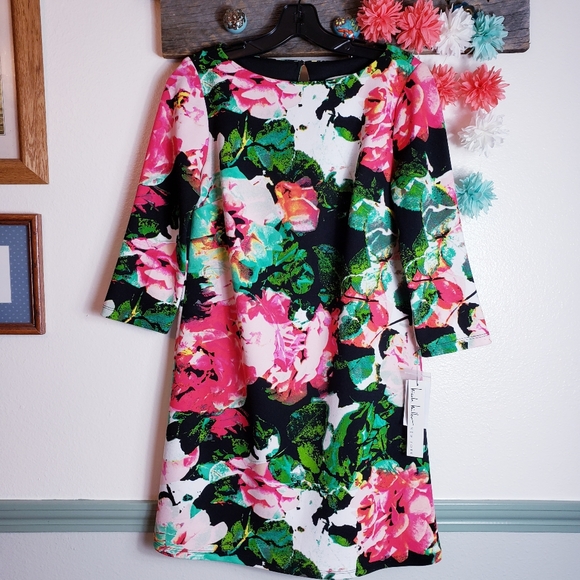 Nicole Miller Dresses & Skirts - Nicole Miller A Line Dress Floral Pattern Sz 2